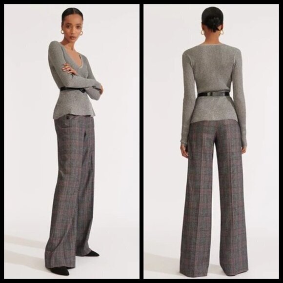 💕VERONICA BEARD💕 Esmerelda V-neck Pullover Grey - Picture 2 of 16